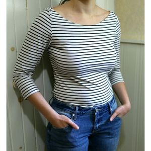 Babaton Striped Top 3/4 Sleeve